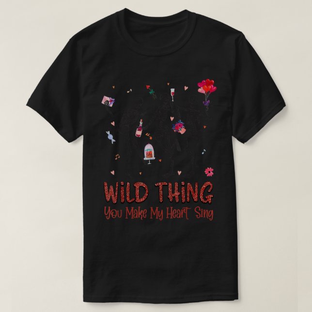 T-shirt YBEB Skeleton Ce que vous faites Coeur Chanter Cou (Design devant)