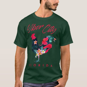 T-shirt Ybor City Tampa Floride Poulet Lover Souve de fleu