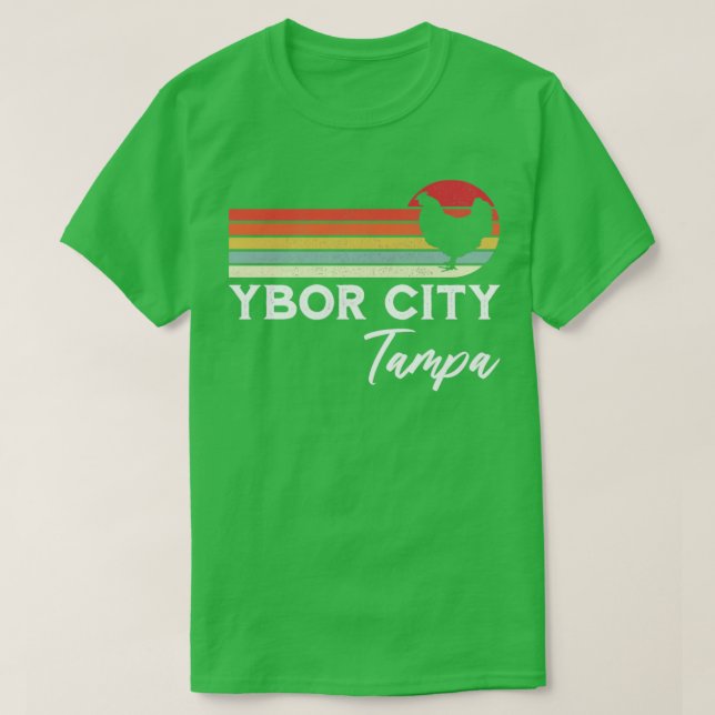 T-shirt Ybor City Tampa Floride Poulets Amoureux Souvenir  (Design devant)