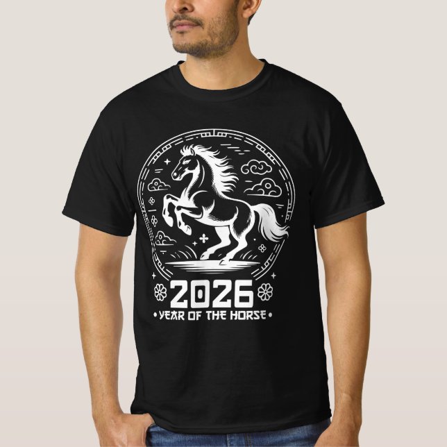 T-shirt Year Of The Horse 2026 - Chinese New Year (Devant)