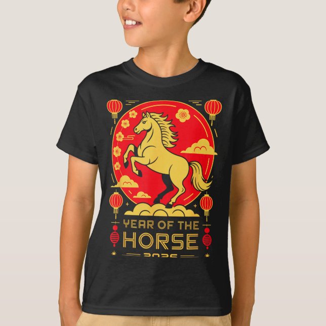 T-shirt Year Of The Horse – Chinese Zodiac New Year 2026  (Devant)