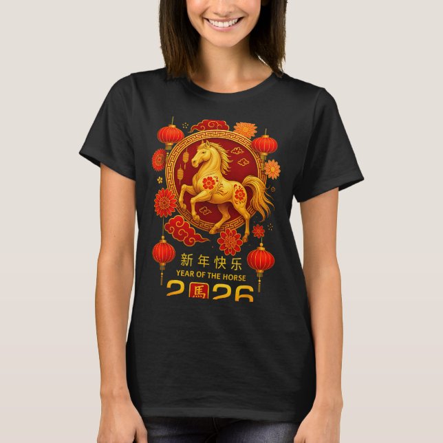 T-shirt Year Of The Horse Happy Chinese Lunar New Year 202 (Devant)