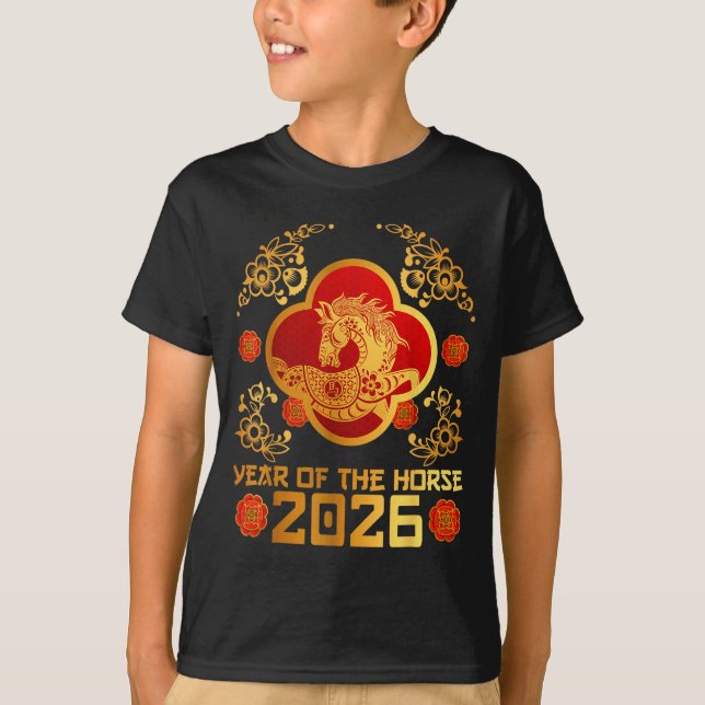 T-shirt Year Of The Horse Zodiac Happy Chinese Lunar New Y (Devant)