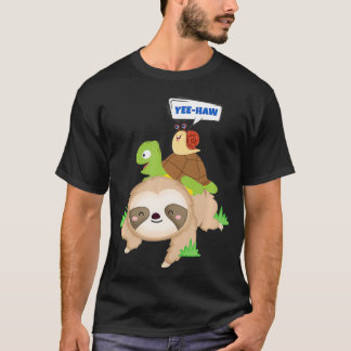 T-shirt YeeHaw Sloth Turtel and Snail
