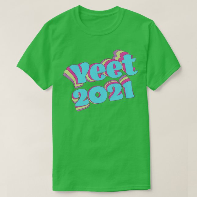 T-shirt Yeet couleur rétro 2021 (Design devant)