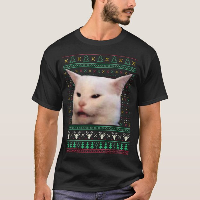 T-shirt Yelling At A Cat Ugly X Mas Sweaters Drôle Mème Dr (Devant)