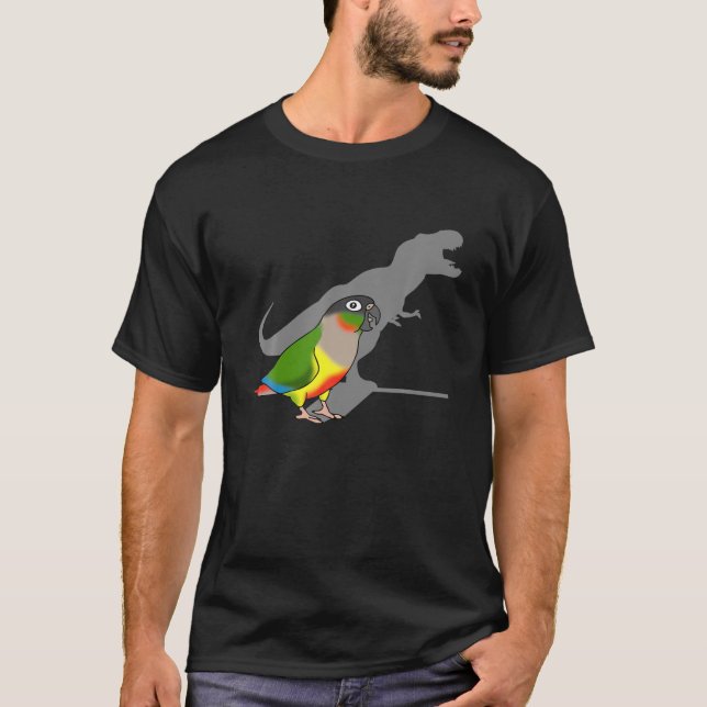 T-shirt Yellow Côté Rex Funny Dinosaur Parrot Birb (Devant)