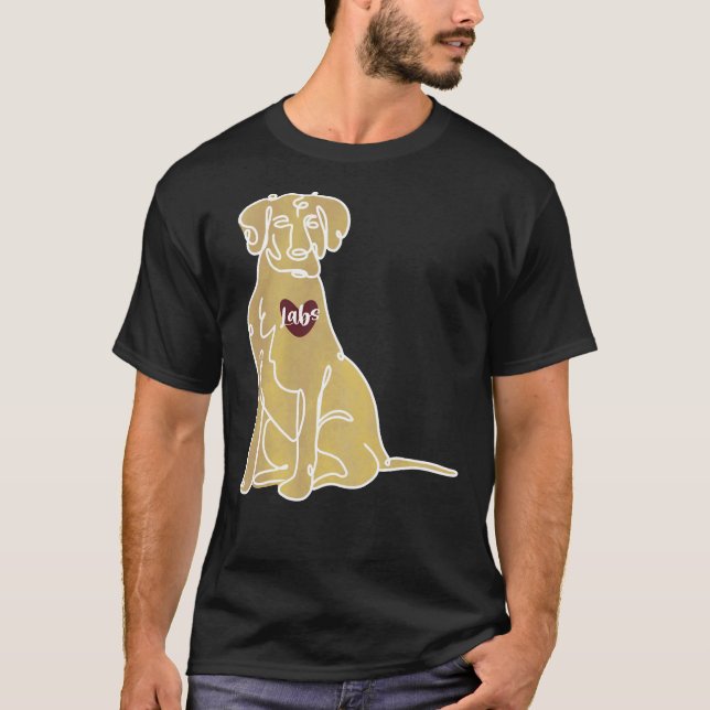 T-shirt Yellow Lab Labrador Retriever Chien (Devant)