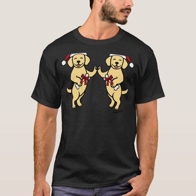 T-shirt Yellow Labrador Friends Exchange (Devant)
