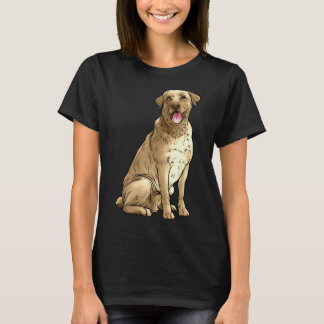 T-shirt Yellow Labrador Retriever Chien Golden Lab Yellow