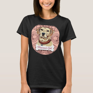 T-shirt Yellow Labrador Retriever Mamma S Girl rose pâle