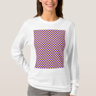 T-shirt Yellow Polka Dots With Purple Background