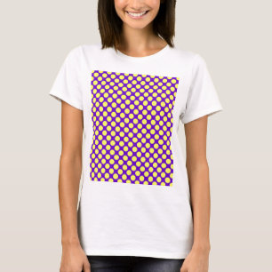 T-shirt Yellow Polka Dots With Purple Background