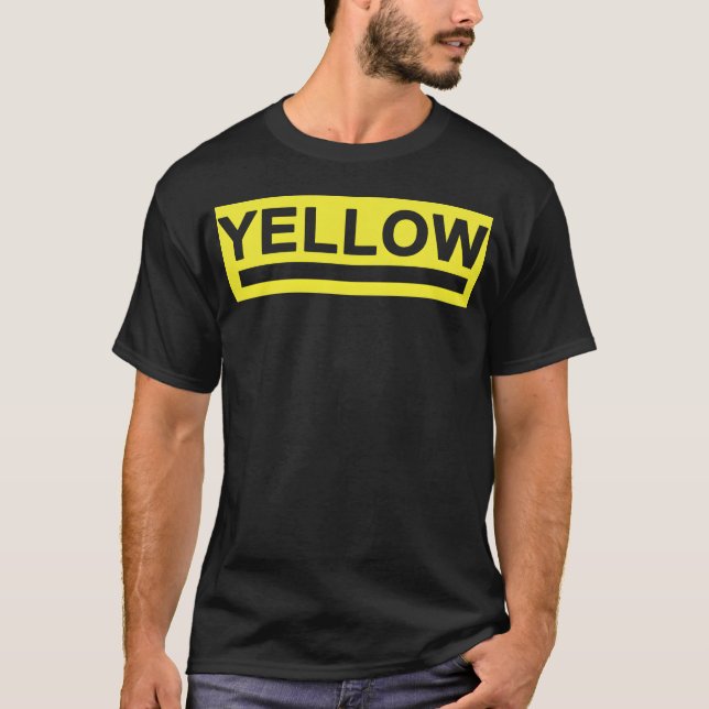 T-shirt YELLOW rétro vert amis des années 70 (Devant)