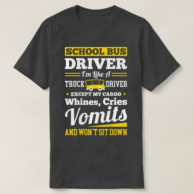 T-shirt Yellow Shuttle Bus (Design devant)