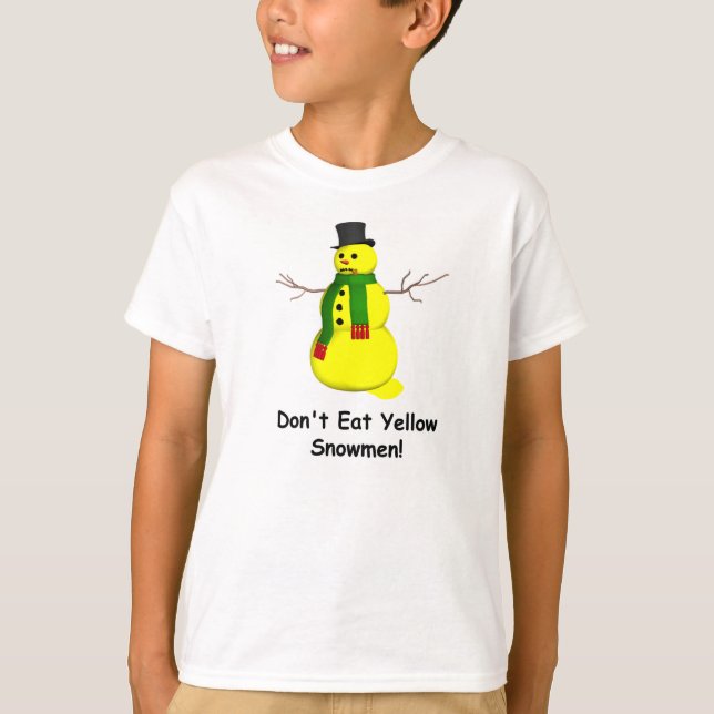 T-shirt Yellow Snowman (Devant)