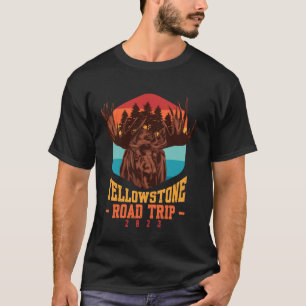 T-shirt Yellowstone Famille Vacances Rétro Vintage Nationa