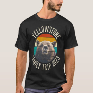 T-shirt Yellowstone Family Trip 2023 Grizzly Bear Jaune