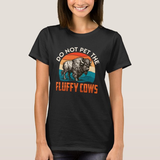 T-shirt Yellowstone National Park DO NOT PET FLUFFY COWS M (Devant)