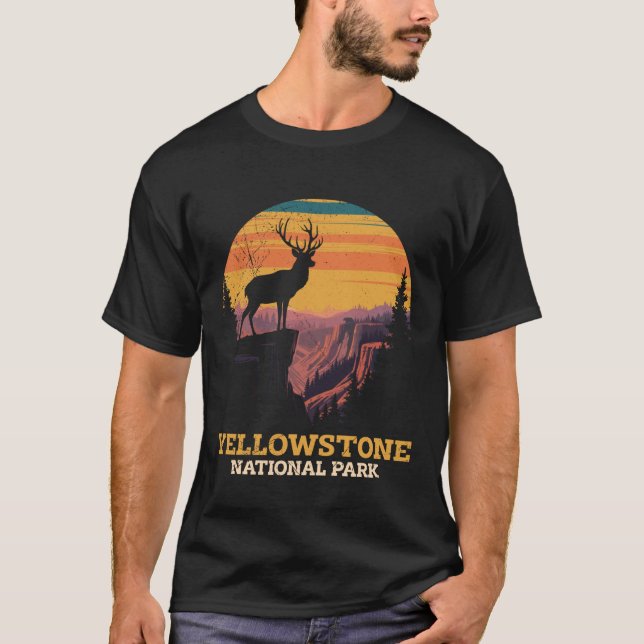 T-shirt YELLOWSTONE NATIONAL PARK EST. 1872 Wyoming USA Mo (Devant)