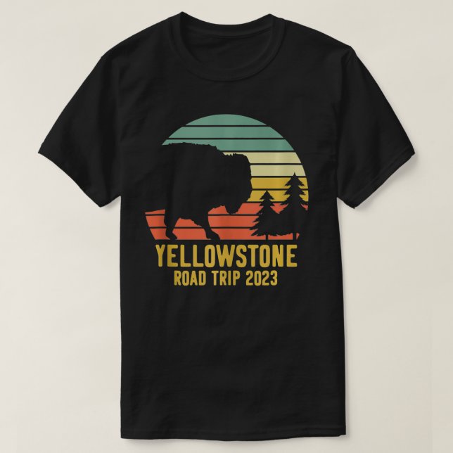 T-shirt Yellowstone National Park Family Road Trip 2023 Ma (Design devant)