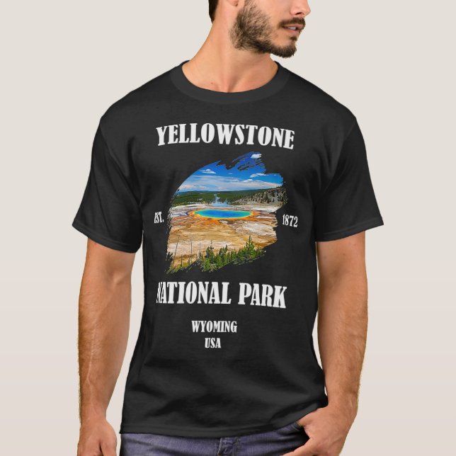 T-shirt Yellowstone National Park - Grand Prismatic Wyomin (Devant)