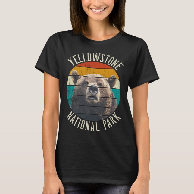 T-shirt Yellowstone National Park Outfit Grizzly Bear (Devant)