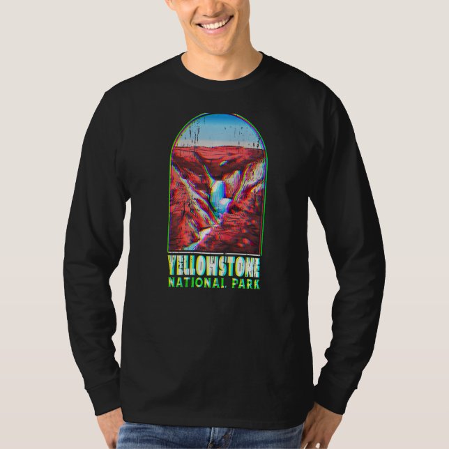 T-shirt Yellowstone National Park Usa Hommes Femmes Campin (Devant)