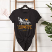 T-shirt Yellowstone National Park Wolf Mountains Vintage