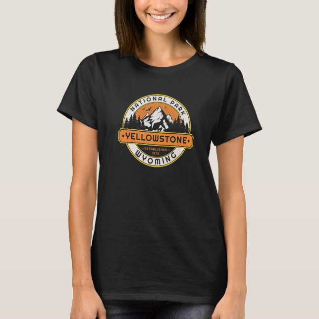 T-shirt Yellowstone Park Wyoming Nature Hiking Outdoors   (Devant)