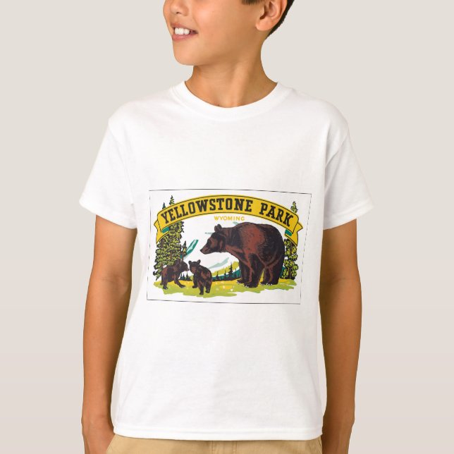 T-shirt Yellowstone Park Wyoming, Vintage (Devant)