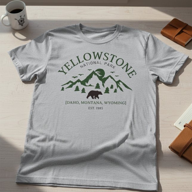 T-shirt Yellowstone Road Trip 2025 Shirt – Family Vacation (Yellowstone National Park Shirts – Custom Graphic Tees)