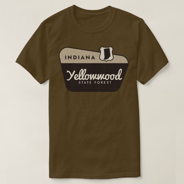 T-shirt Yellowwood State Forest Affiche de bienvenue India (Design devant)