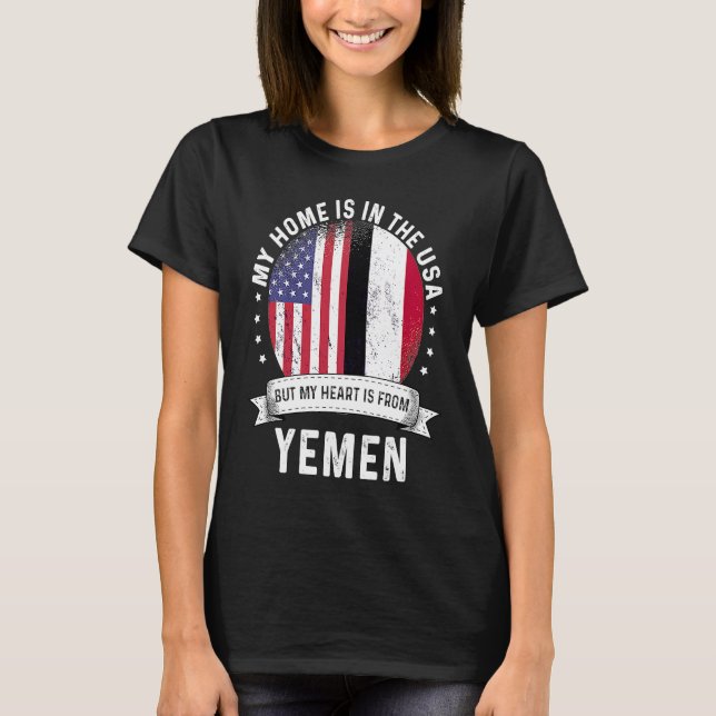 T-shirt Yéménite Patriot Américain Grace Fier Accueil Etat (Devant)