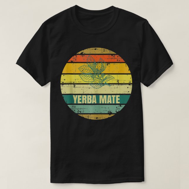 T-shirt Yerba Mate Thé Boisson Retro 2 (Design devant)