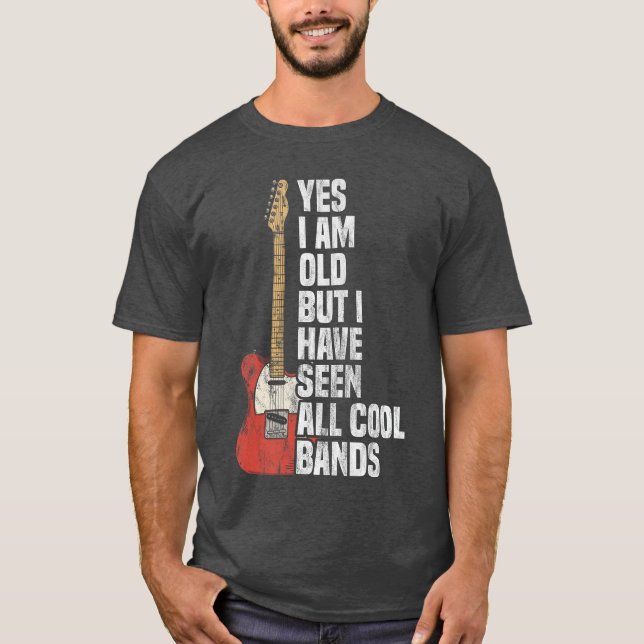 T-shirt Yes I Am Old But I Have Seen All Cool Bands boy (Devant)