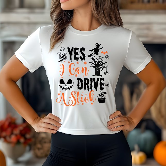 T-shirt Yes I Can Drive A Stick Witch | Funny Halloween  (Créateur téléchargé)