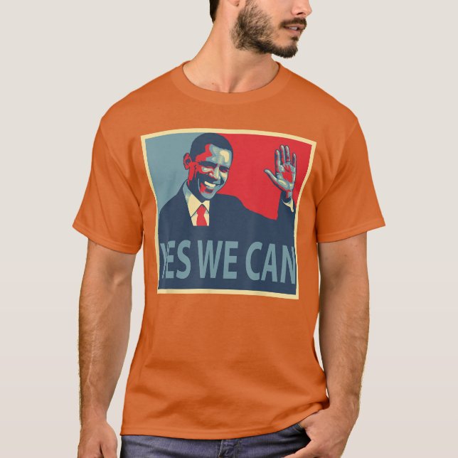 T-shirt Yes We Can Barack Obama President (Devant)
