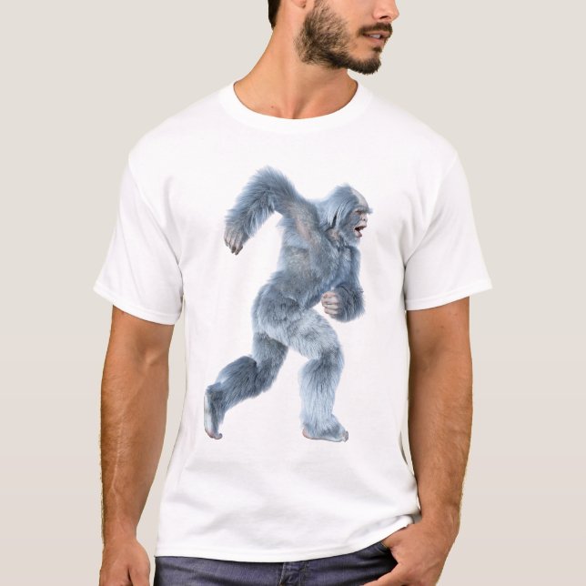 T-shirt Yéti de fantaisie en course (Devant)