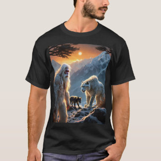 T-shirt Yeti et le léopard des neiges