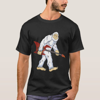 T-shirt Yeti I Believe Singe Monstre Homme Guitare Électr