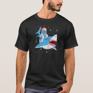 T-shirt Yeti Pour Fêter Les requins Noël Père Noël Shark R