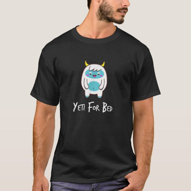 T-shirt Yeti pour lit drôle pyjama Yeti  (Devant)