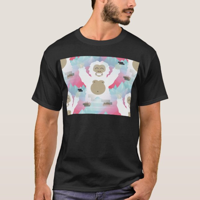 T-shirt yeti rose (Devant)