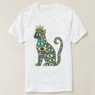 T-shirt Yeux de Chat Couronnés Royauté Urbaine
