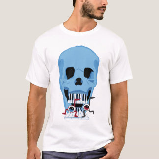 T-shirt Yeux de crâne et de note musicale