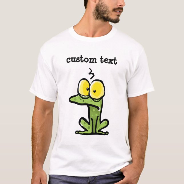 T-shirt Yeux de crapaud drôle fait sur commande des textes (Devant)