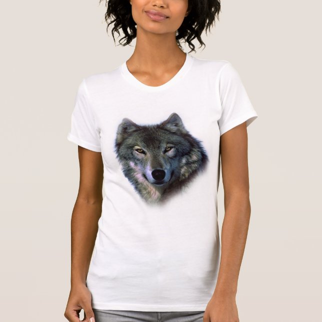 T-shirt Yeux de loup gris (Devant)