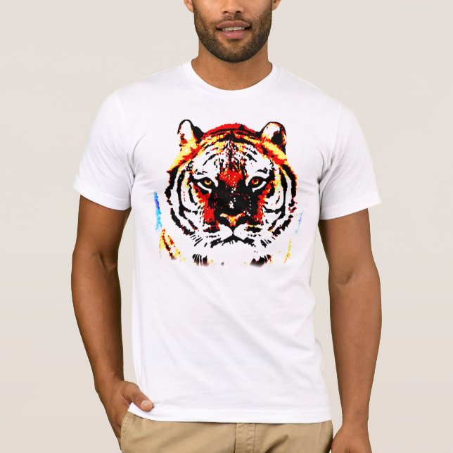 T-shirt Yeux de tigres sauvages (Devant)