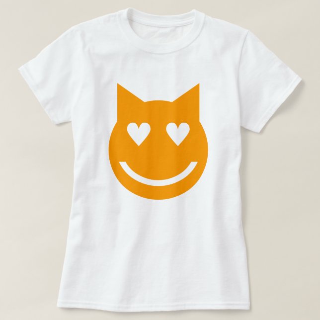 T-shirt Yeux en forme de coeur Emoji (Design devant)